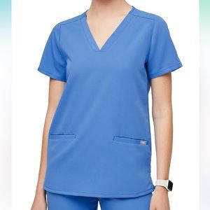 FIGS scrub top capri blue size xxs